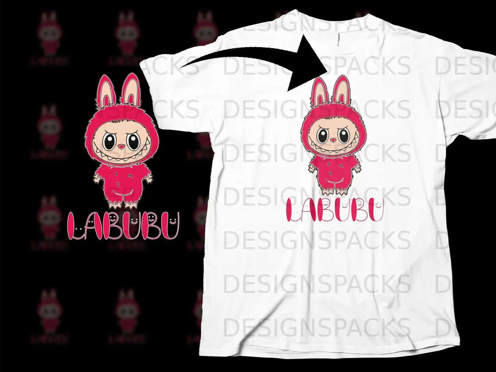 Cute Labubu Character Graphic Printed T-Shirt