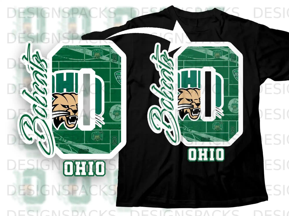 Ohio Bobcats Graphic Tee with Large Bold Logo