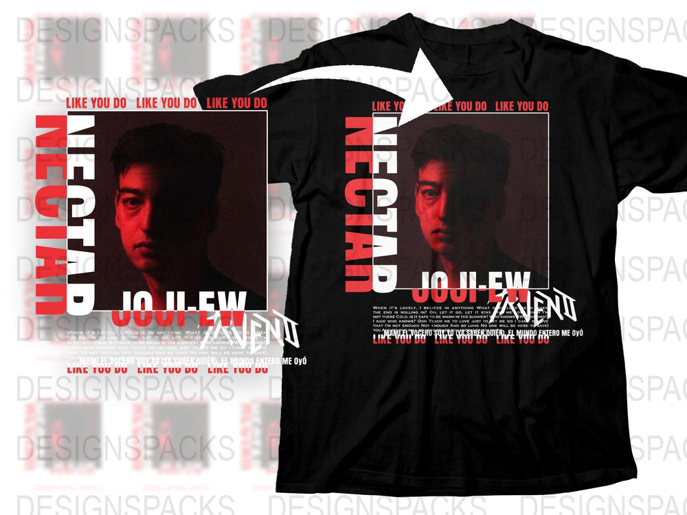 Joji Nectar Album Inspired T-Shirt, Music Fan Graphic Tee, Modern Pop Culture, Unisex Black Shirt