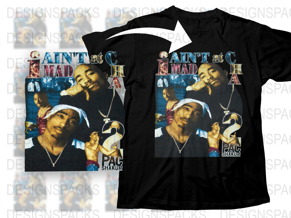 Vintage Tupac Shakur T-Shirt, 90s Hip Hop Graphic Tee, Rap Legend, Unisex Black Cotton Shirt