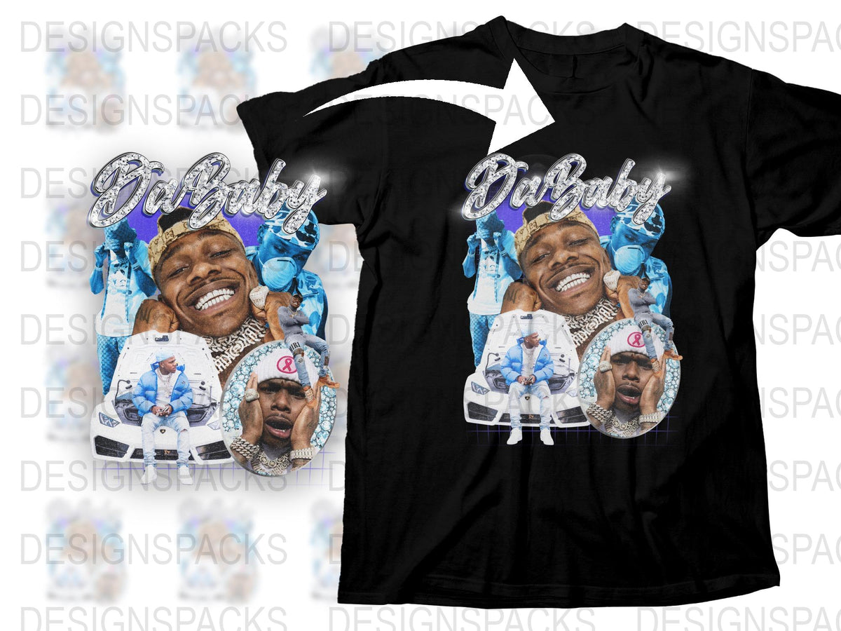 Hip Hop Artist Graphic T-Shirt, Men's Black Cotton Tee, Music Fan Merchandise, Urban Streetwear Style, Cool Rapper Print Shirt