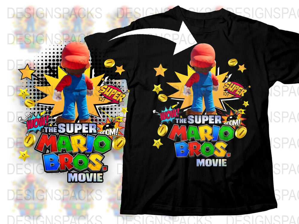 Super Mario Bros Movie T-Shirt, Vintage Comic Style Graphic Tee, Unisex Retro Gaming Shirt