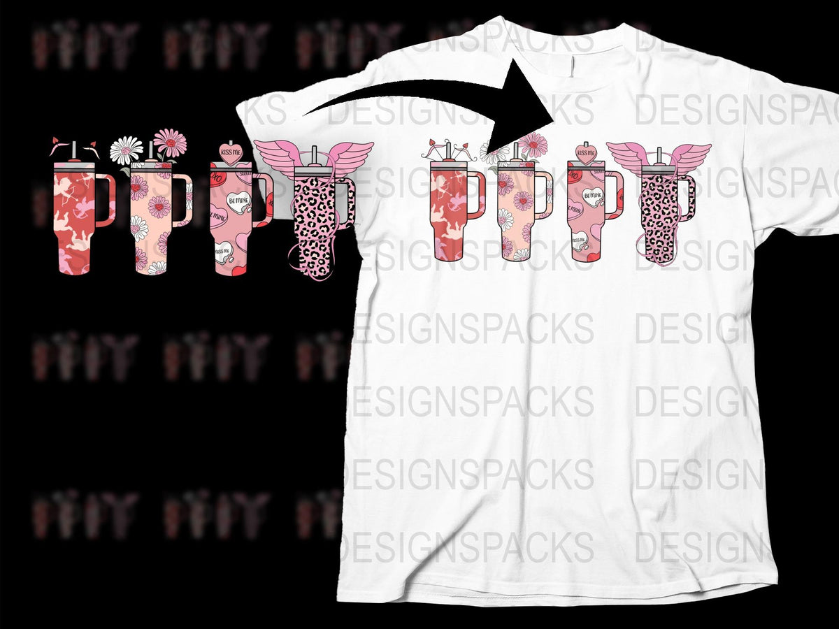 Women's Summer T-Shirt with Pink Cocktail Glass Print, Casual Fashion Beach Tee, Stylish Party Top