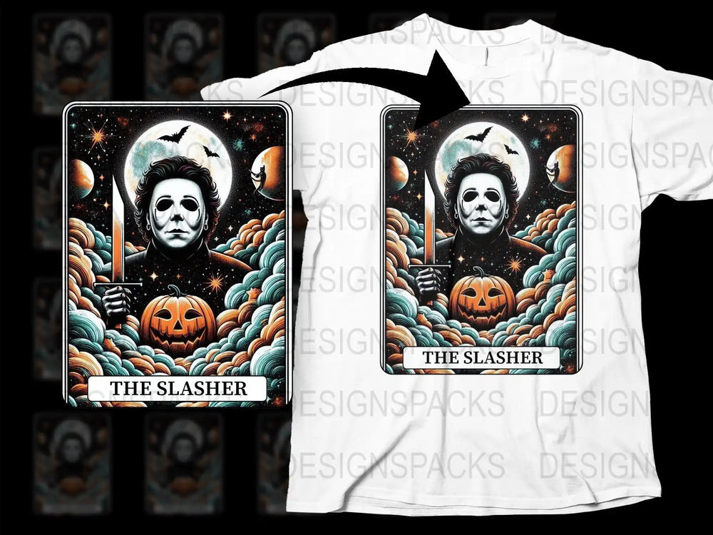 Vintage Halloween T-Shirt, The Slasher Pumpkin Clown Graphic Tee, Horror Movie Fan Apparel