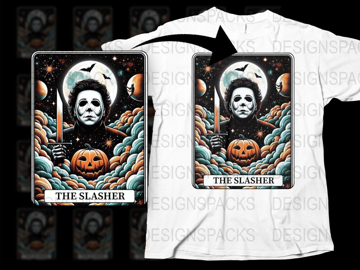 Vintage Halloween T-Shirt, The Slasher Pumpkin Clown Graphic Tee, Horror Movie Fan Apparel