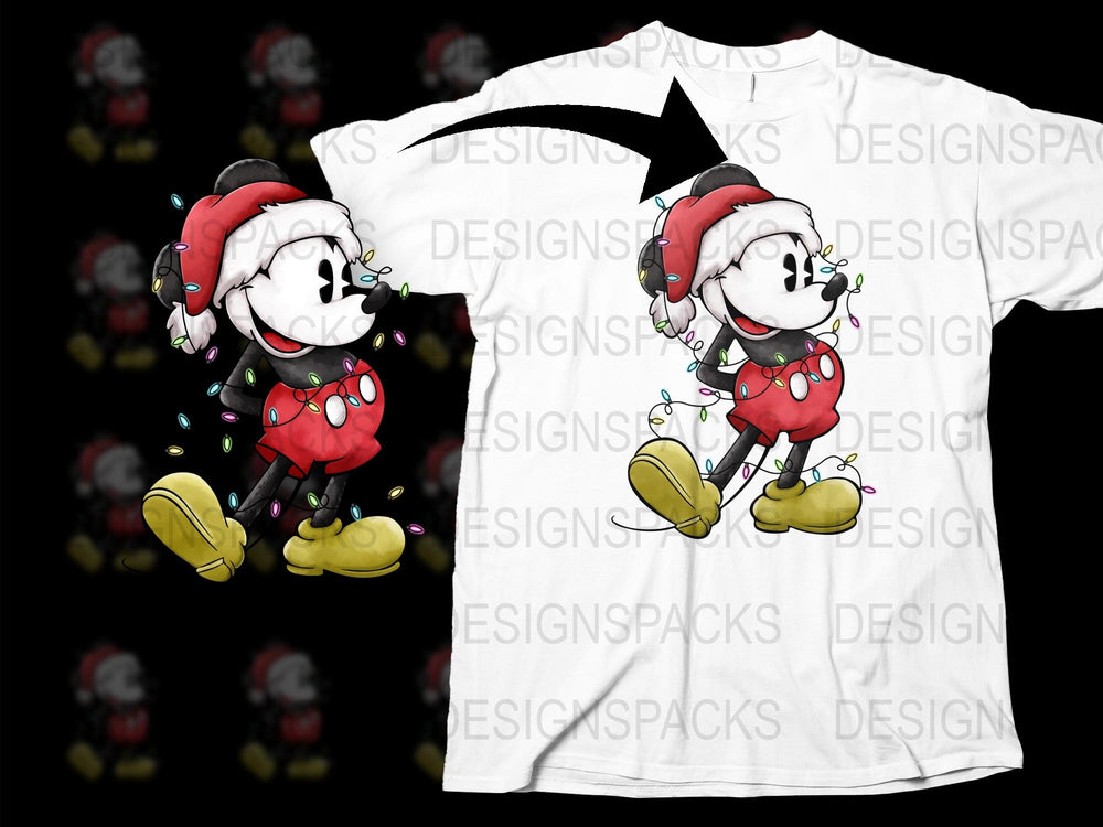 Disney Inspired Christmas T-Shirt, Cartoon Character Holiday Tee, Festive Kids and Adult Top