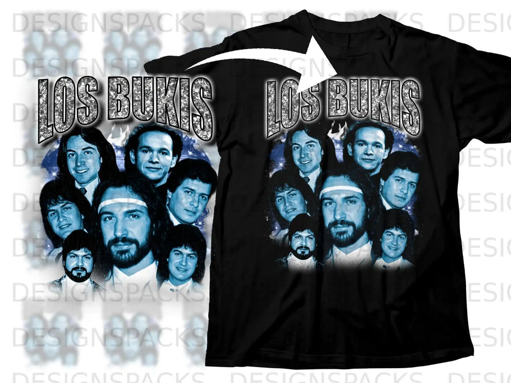 Vintage Los Bukis Band Graphic Printed Apparel