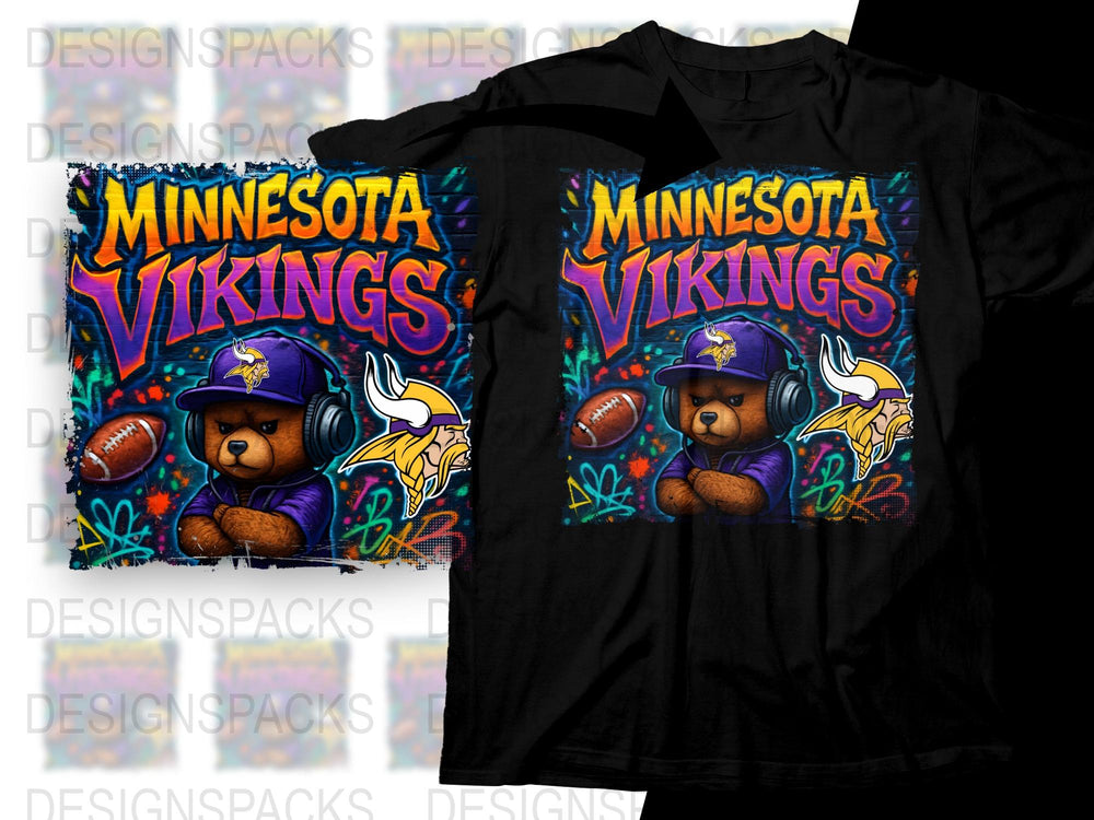 Minnesota Vikings T-Shirt, Colorful Graphic Tee, Football Fan Apparel, Sports Team Clothing, Men's Fashion Shirt
