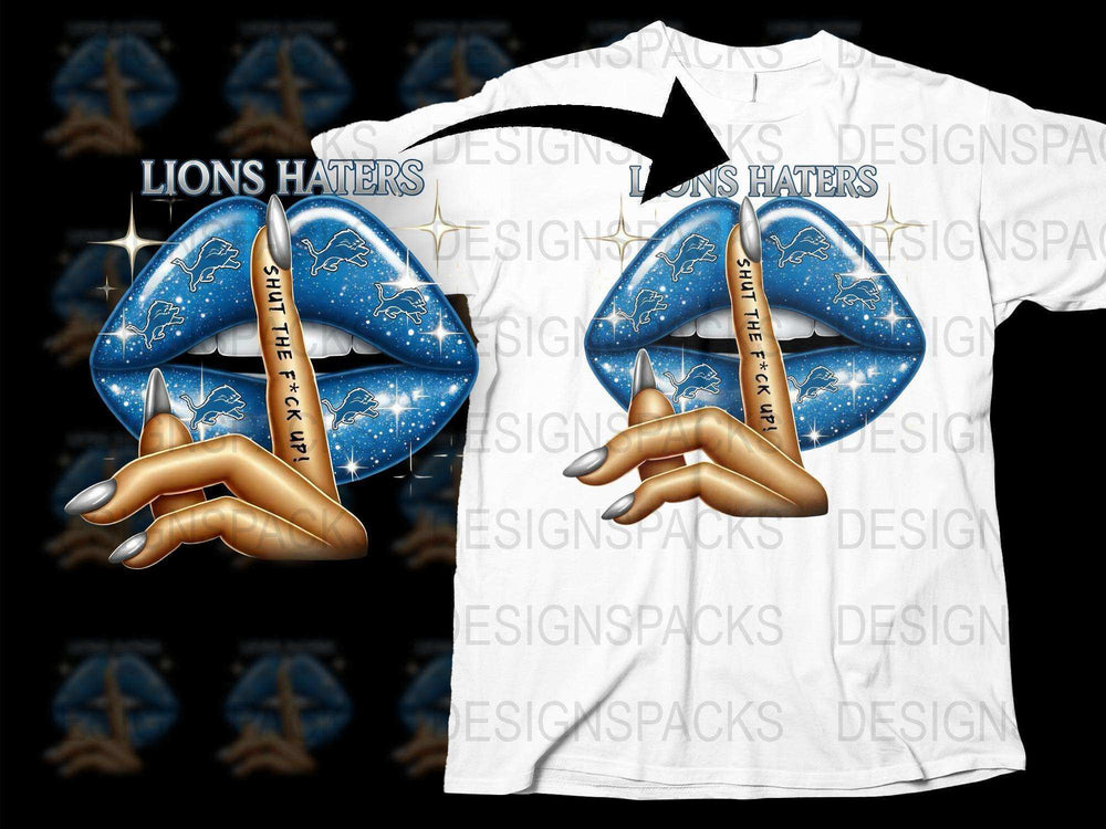 Lions Haters Graphic T-Shirt, Starry Sky Print, Urban Style Tee, Trendy Hip Hop Streetwear, Unique Men's Fashion Top