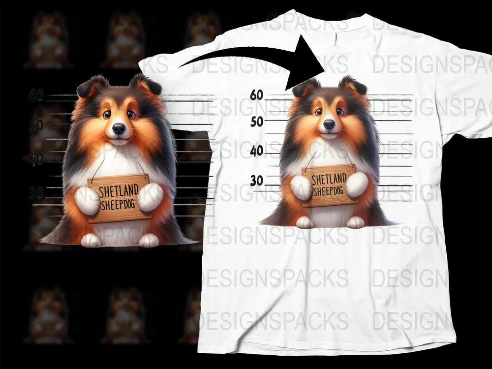 Shetland Sheepdog T-Shirt, Cute Dog Graphic Tee, Animal Lover Gift, Casual Shirt for Pet Owners