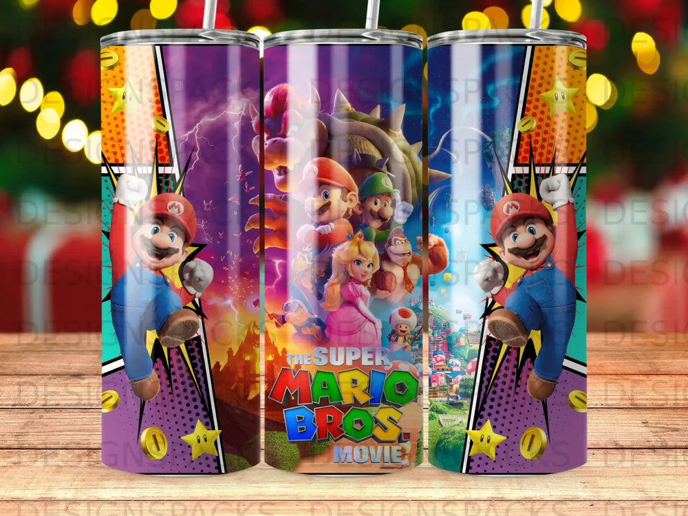 The Super Mario Bros. Movie characters with Bowser and Mario.