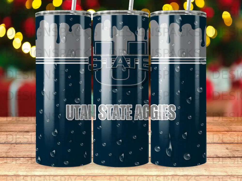 Utah State Aggies Dripping Dark Blue Tumbler product type