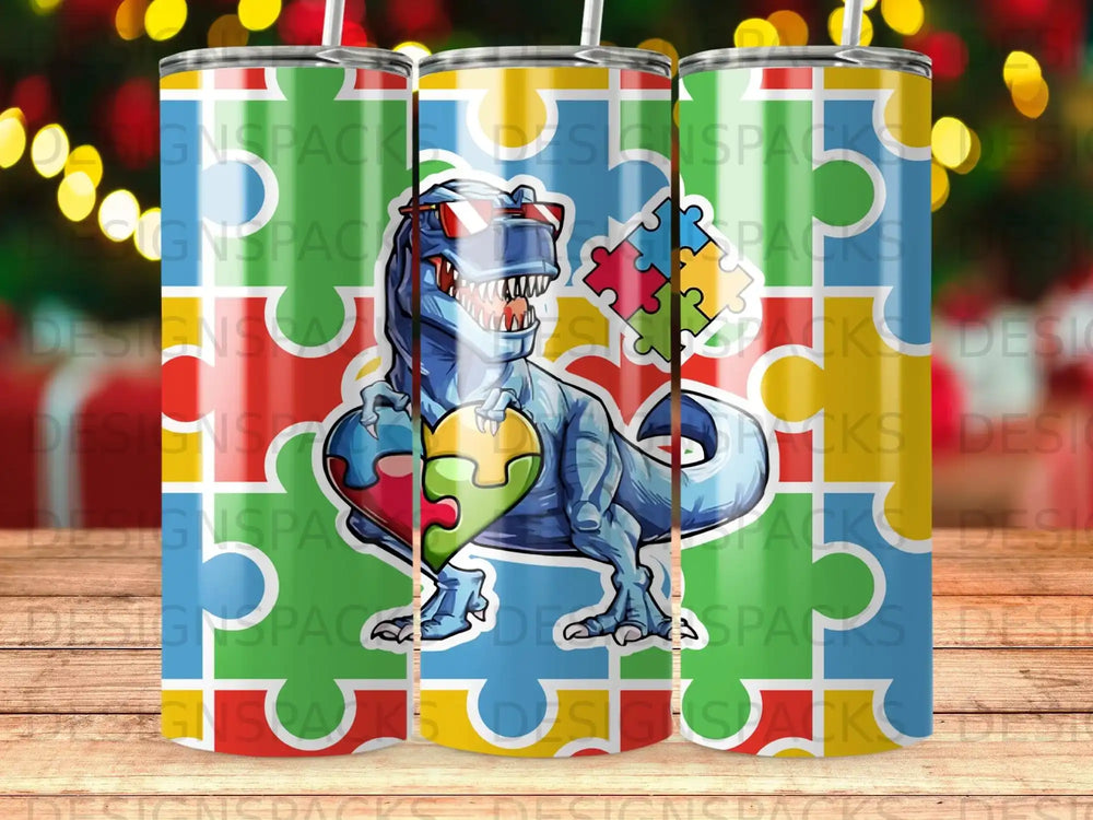 T-Rex Dinosaur Sunglasses Autism Puzzle product type