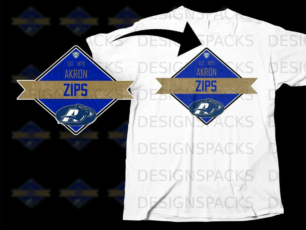 University of Akron Zips Est 1870 T-shirt