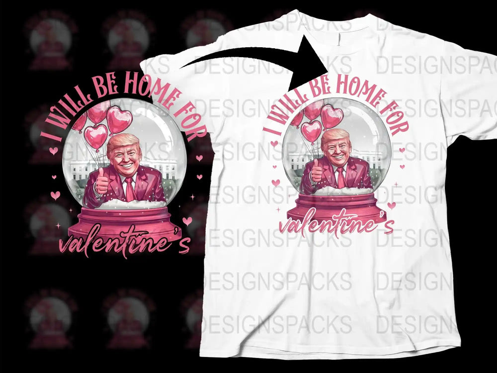 Valentine's Day T-Shirt, I Will Be Home For Valentine's, Romantic Gift, Unisex Tee, Love Hearts Design, Couple's Gift Idea