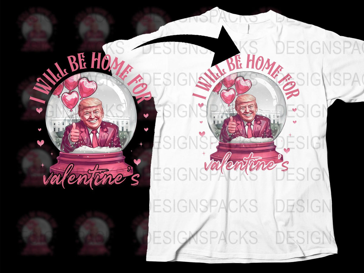 Valentine's Day T-Shirt, I Will Be Home For Valentine's, Romantic Gift, Unisex Tee, Love Hearts Design, Couple's Gift Idea