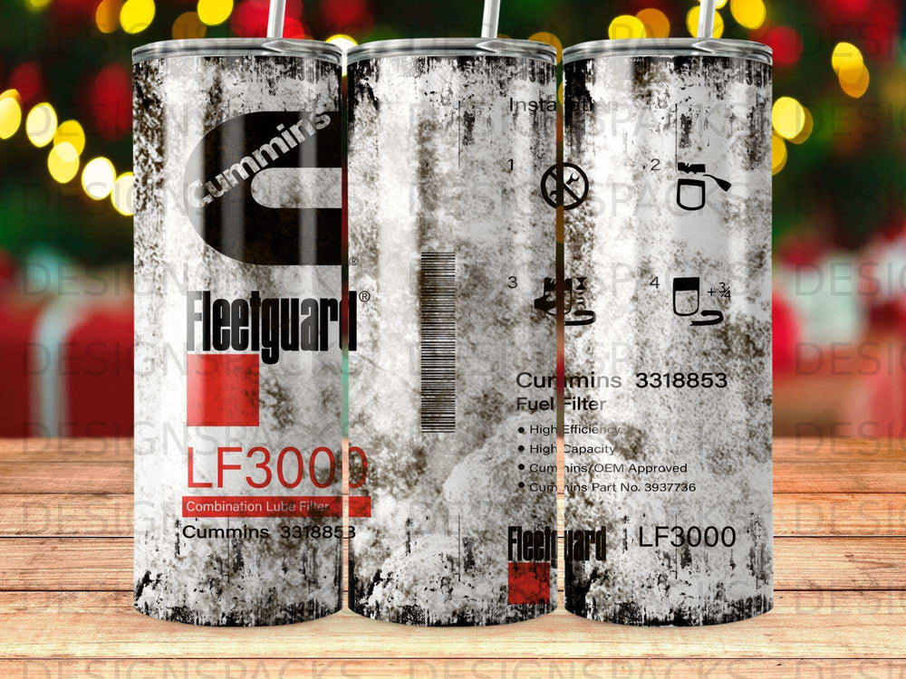 Cummins LF3000 fuel filter with text "Cummins 3318853".