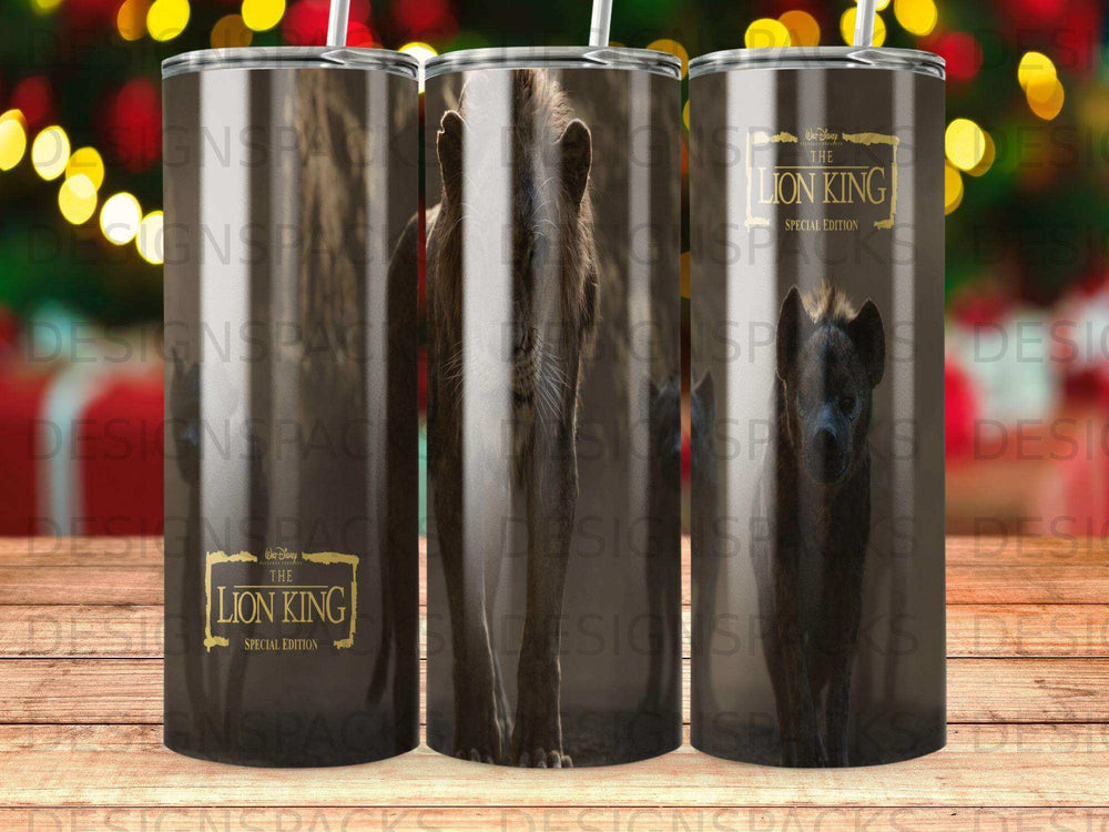 Lion King Special Edition tumbler with hyena image and Disney logo.