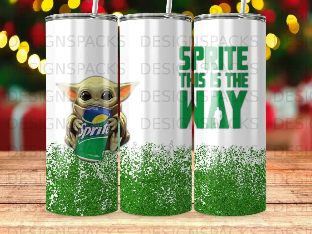Grogu Sprite This Is The Way Green Speckle Tumbler product type