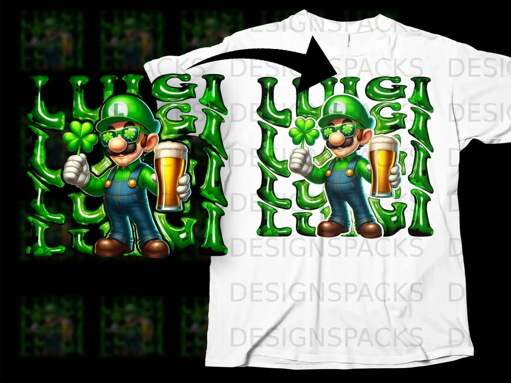 Luigi Green Shamrock Beer St Patricks Day product type
