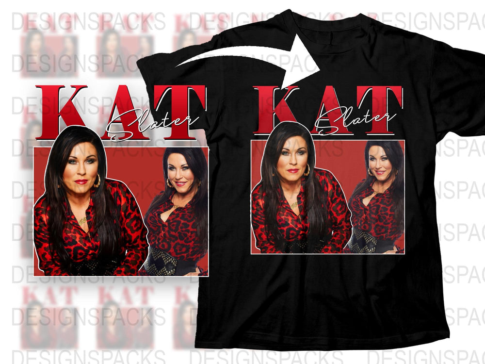 Kat Slater Fan T-Shirt, EastEnders Tribute Tee, Leopard Print Design, Unique TV Show Merchandise, Gift for Soap Opera Fans