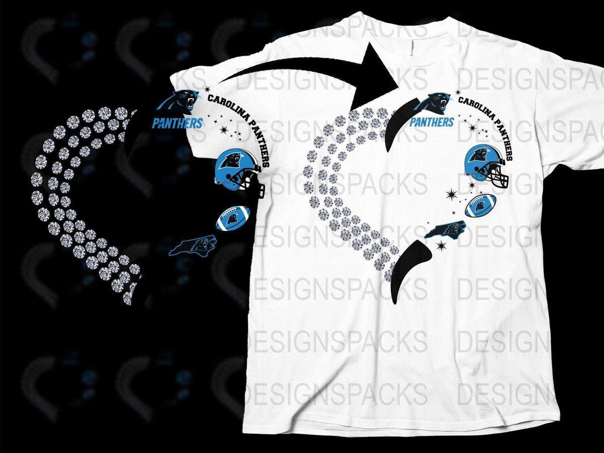 Carolina Panthers Inspired T-Shirt, Football Fan Graphic Tee, Sports Team Apparel, Unique Helmet Design Shirt