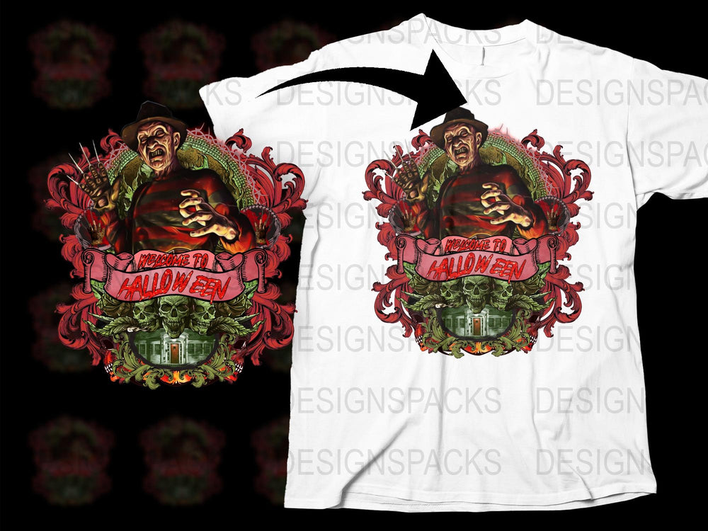 Vintage Horror Halloween T-Shirt, Creepy Haunted House Graphic Tee, Men's and Women's Spooky Shirt Design, Unique Ghostly Apparel