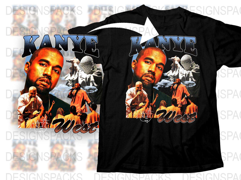 Vintage Hip Hop Graphic Tee, Artist Concert Merch, Retro Style Black T-Shirt