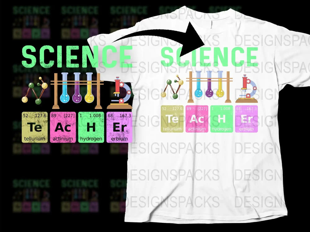 Science Teacher T-Shirt, Periodic Table Elements, Funny Silence Pun, Chemistry Gift, Colorful Graphic Tee, Unisex Sizes