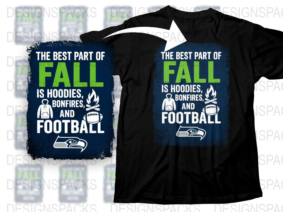Fall Season Hoodie and T-Shirt Set, Best Part of Fall Design, Hoodies, Bonfires, Football Graphic Tees