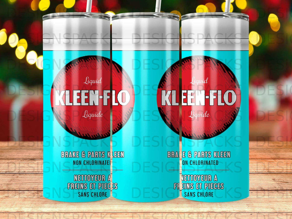 Two Kleen-Flo brake and parts cleaner spray cans with French text.