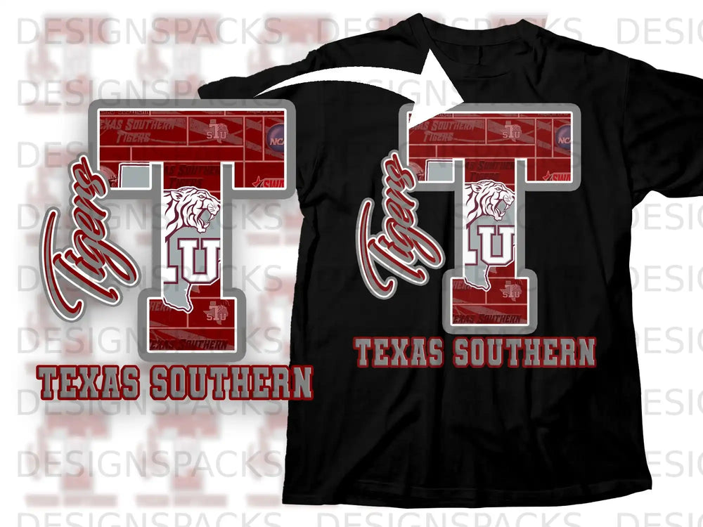 Texas Southern Tigers T Logo Print T-Shirt Product