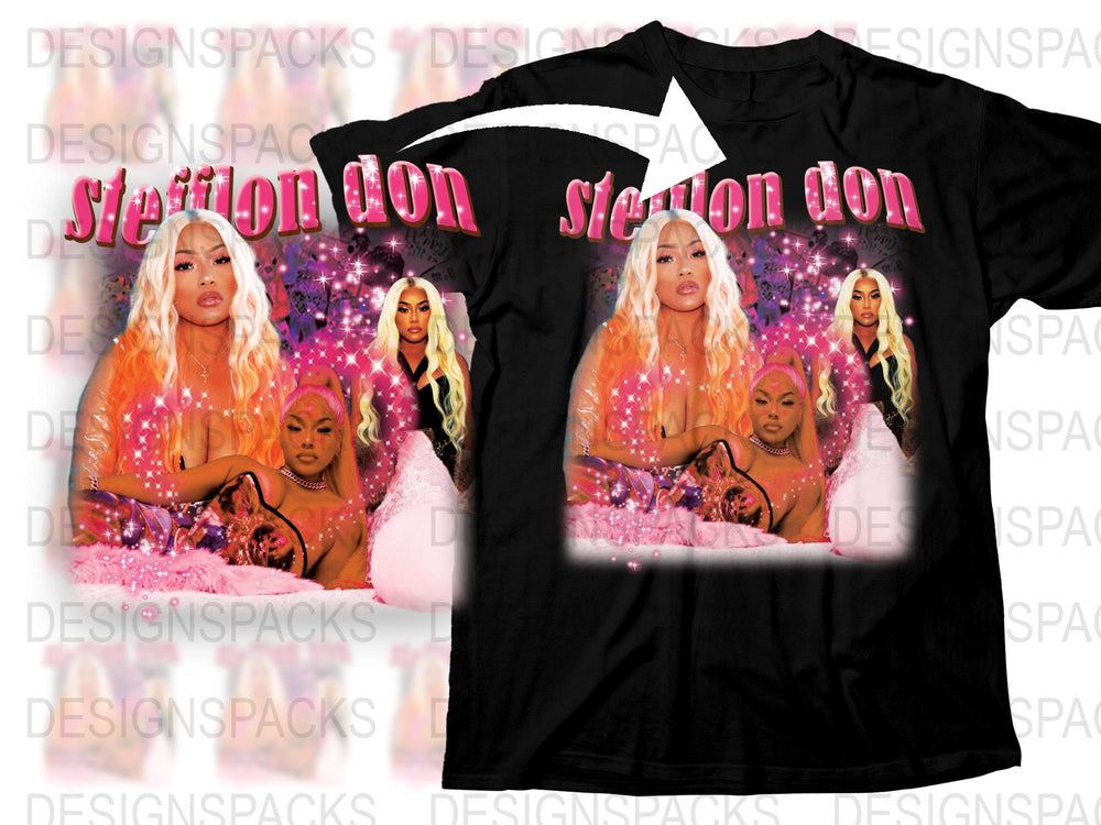 Pop Star Graphic T-Shirt, Pink Glitter Background, Music Icon, Stylish Women's Tee, Trendy Concert Shirt, Gift Idea