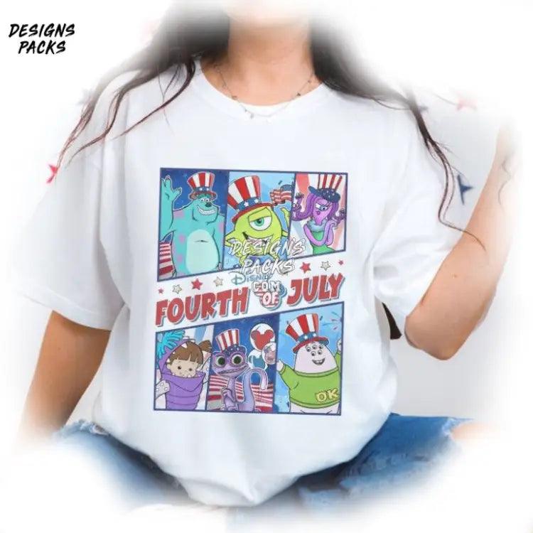 4Th Of July Monsters Inc Mike Wazowski Cartoon Incs Fourth Png Design