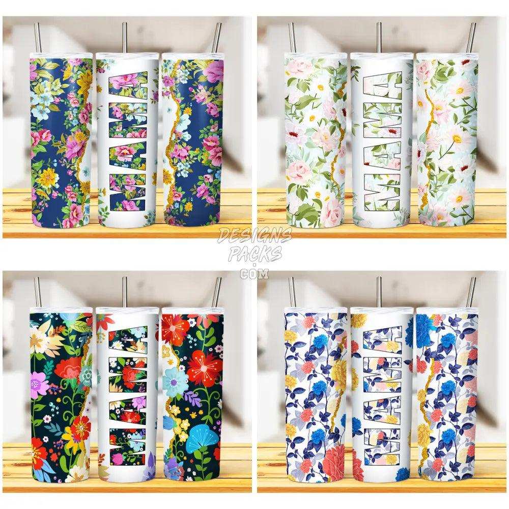5 Floral Mama Tumbler Wrap Bundle Jpg