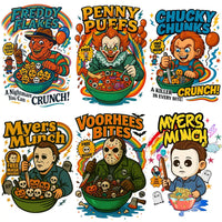 Load image into Gallery viewer, 10 Horror Slashers Cereals Designs Bundle PNG
