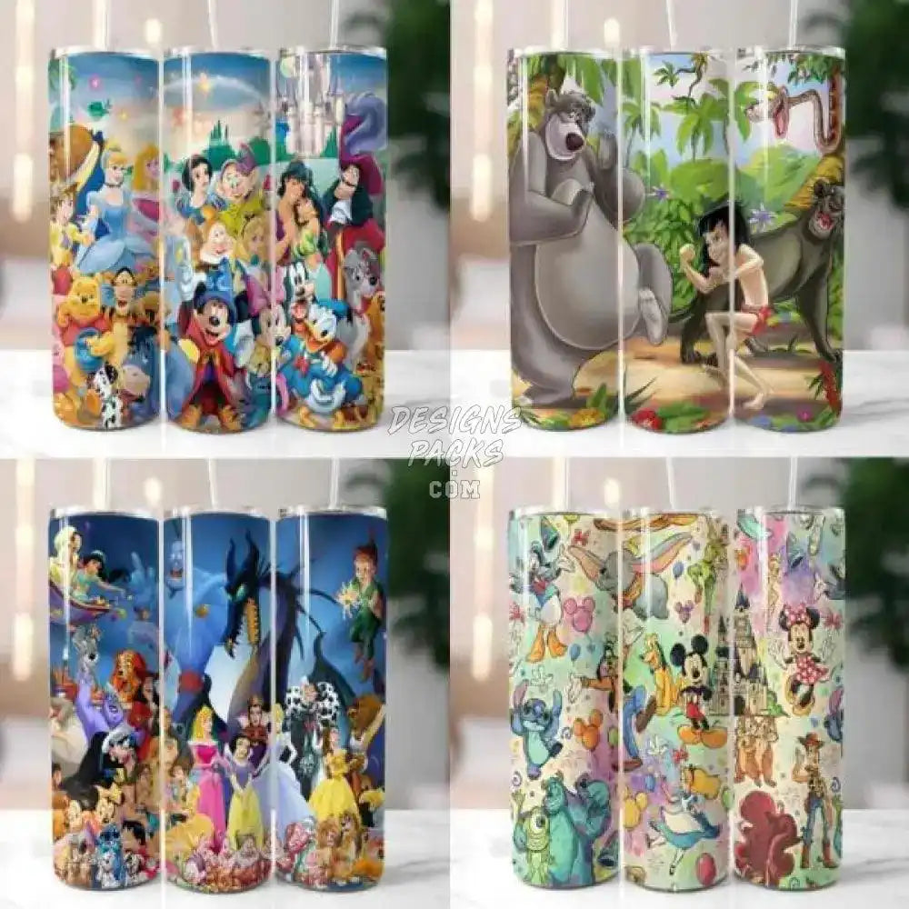 50 Cartoon 90S Tumbler Wrap Bundle Png