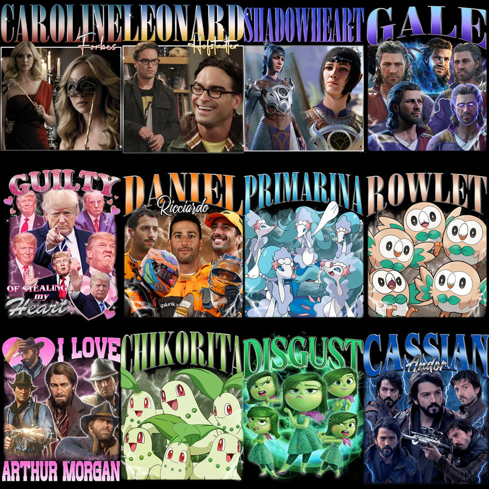 50 Celebrity Fan Mixed Bootleg 90s V4 Designs Bundle PNG