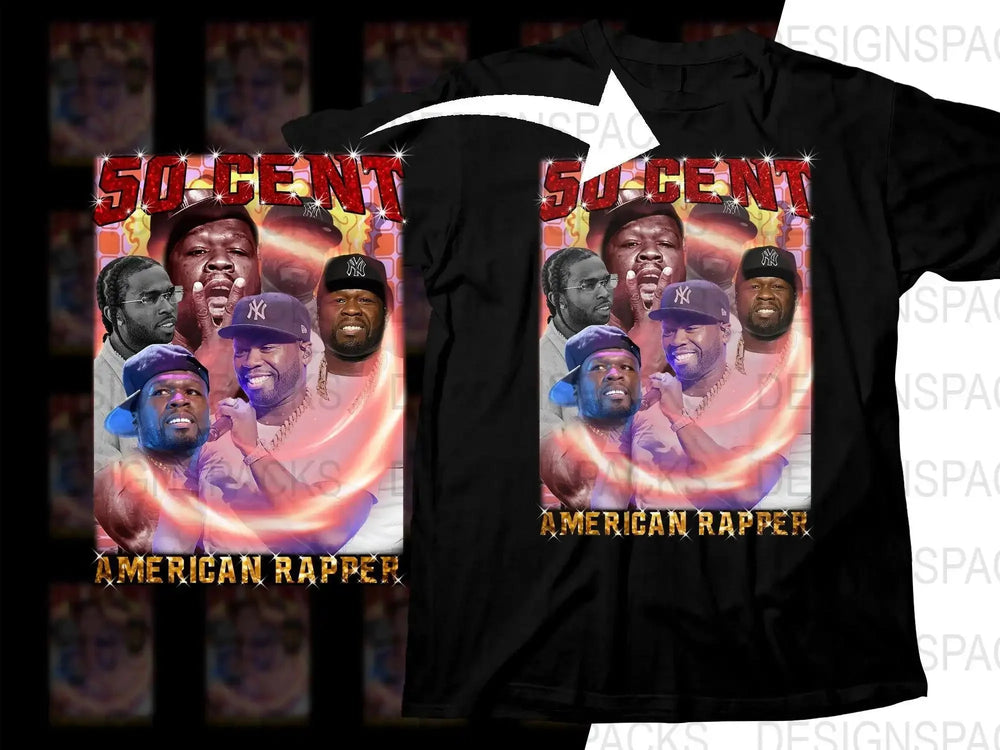 50 Cent American Rapper Album Cover Art Png Digital Download