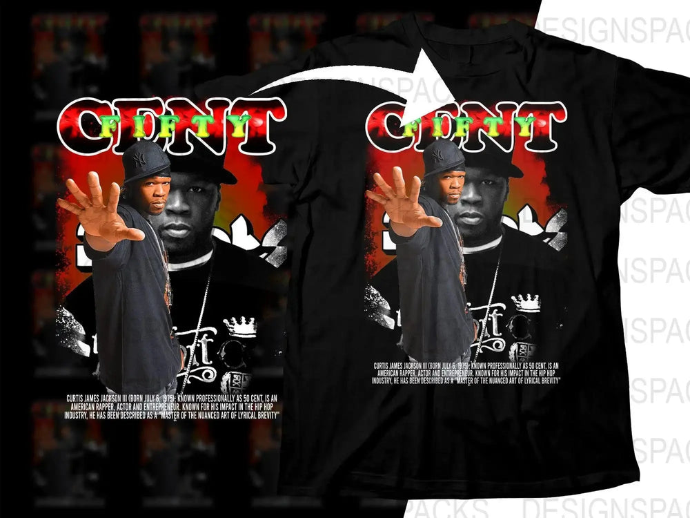 50 Cent Hip Hop Icon Cent Album Cover Bootleg Png Digital Download