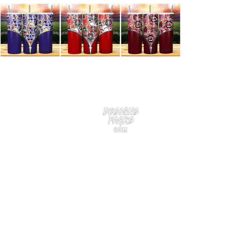50 College Sport Teams Zipper Tumbler Wrap Bundle Jpg