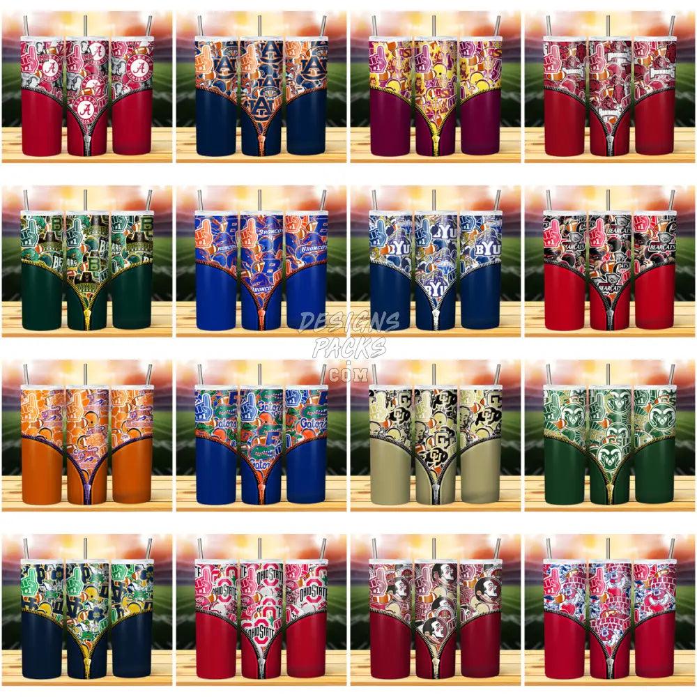 50 College Sport Teams Zipper Tumbler Wrap Bundle Jpg