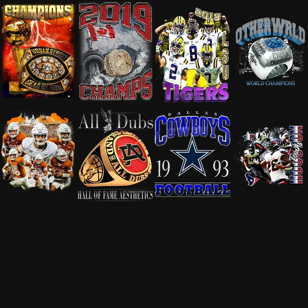 50 Football Players Bootleg Designs Bundle PNG