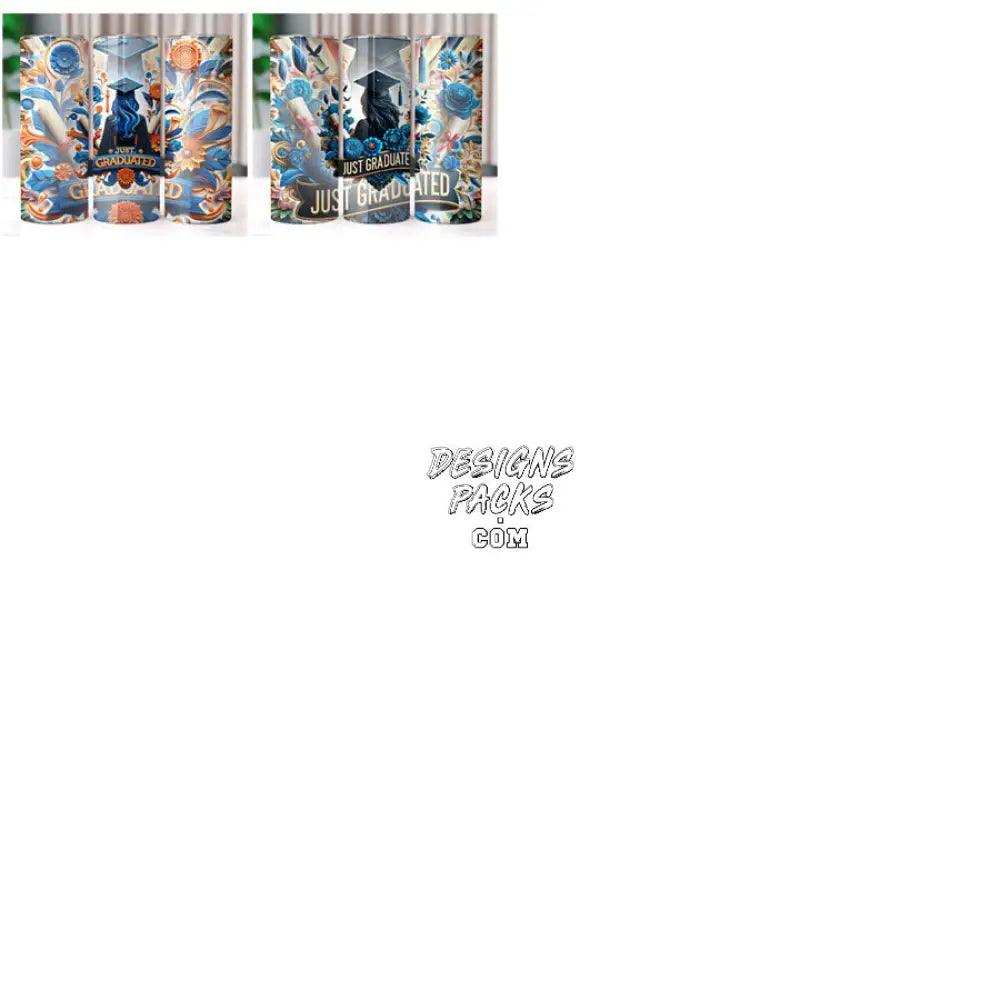 50 Just Graduated Girls Tumbler Wrap Bundle Jpg