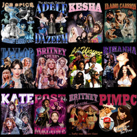 Load image into Gallery viewer, 50 Mixed Celebrity Music Stars Bootleg Artists Designs Bundle PNG
