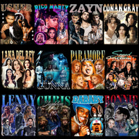 Load image into Gallery viewer, 50 Mixed Celebrity Music Stars Bootleg Artists Designs Bundle PNG
