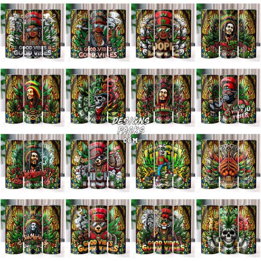 50 Mixed Weed 420 Cannabis Tumbler Wrap Bundle Jpg