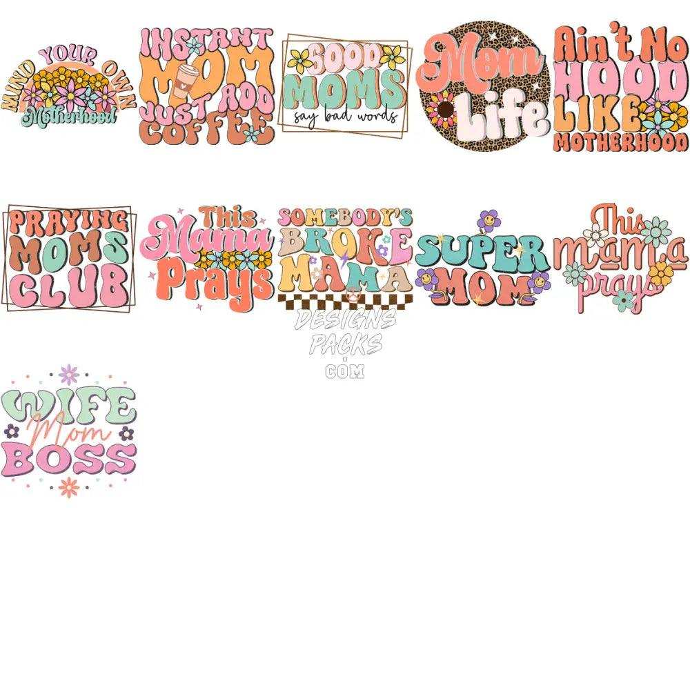 50 Mom Mother’s Day Designs Bundle Png