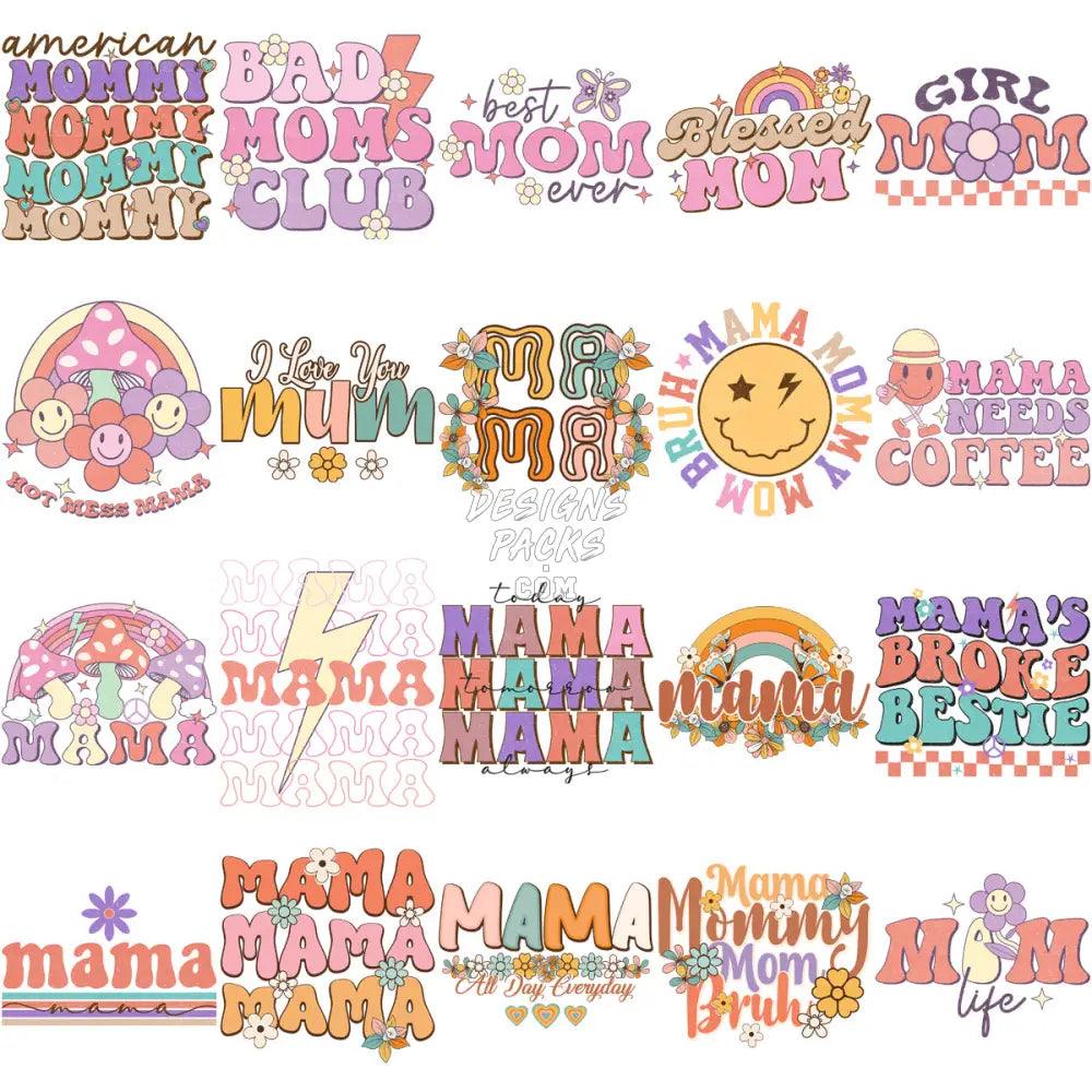 50 Mom Mother’s Day Designs Bundle Png