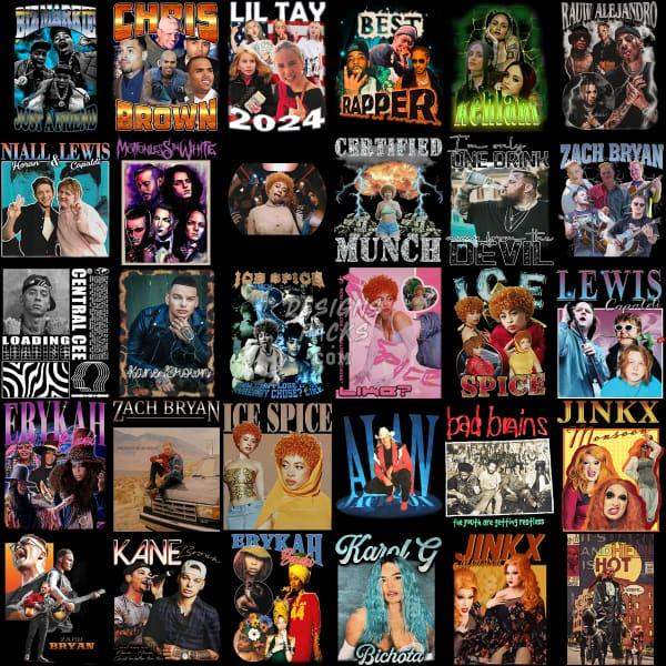 50 Music Mix V2 Designs Bundle Png
